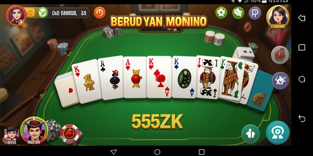Screenshot gameplay 555ZK yang menampilkan aksi domino seru.