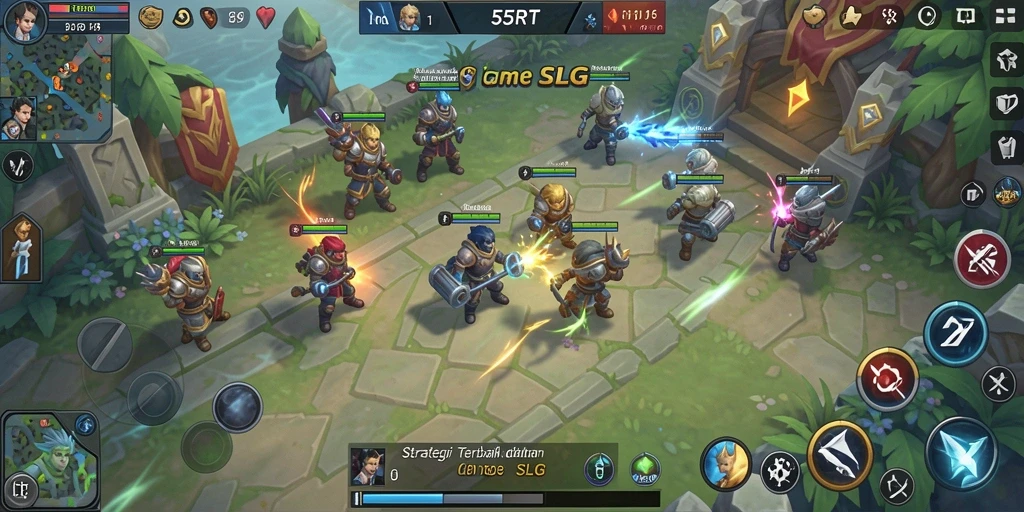 Menampilkan pertempuran epik dalam gameplay SLG 55RT.