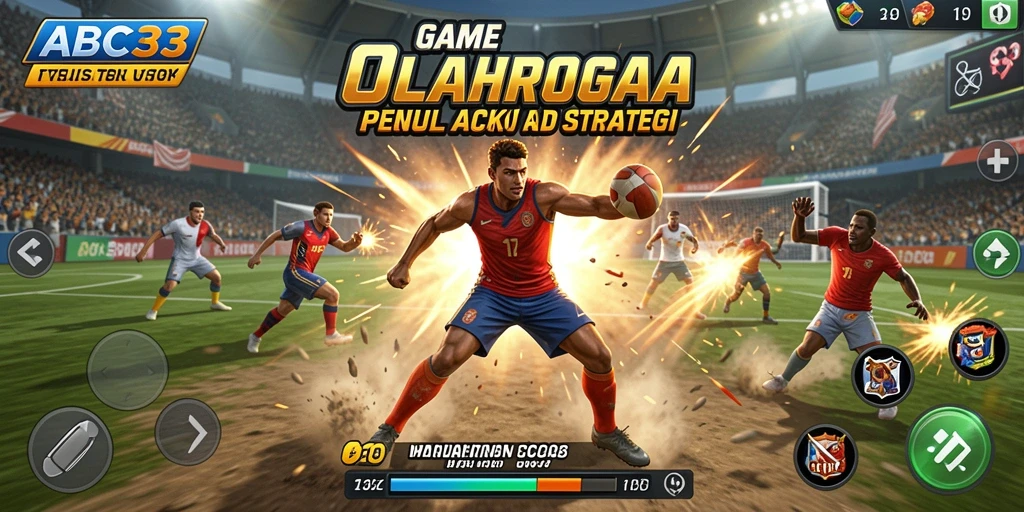 Screenshot gameplay ABC33 menampilkan aksi seru dalam olahraga.