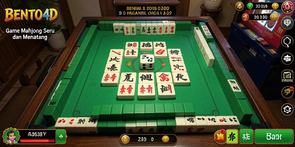 Screenshot BENTO4D menunjukkan gameplay Mahjong yang menarik dan seru.