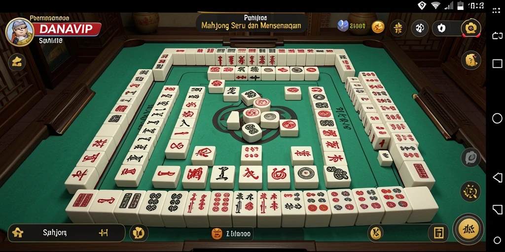 Tampilan permainan Mahjong yang menantang dan menarik di DANAVIP.