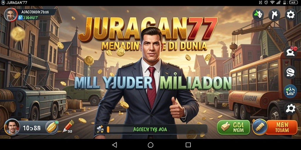 Tampilan gameplay seru di dunia Tycoon JURAGAN77.