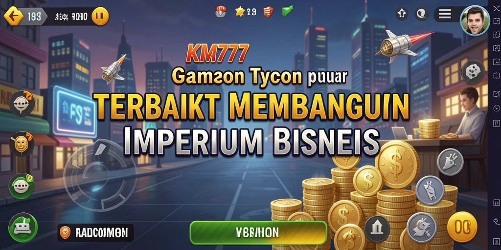 Tangkapan layar utama KM777 menampilkan pengelolaan bisnis yang intens dan menyenangkan.