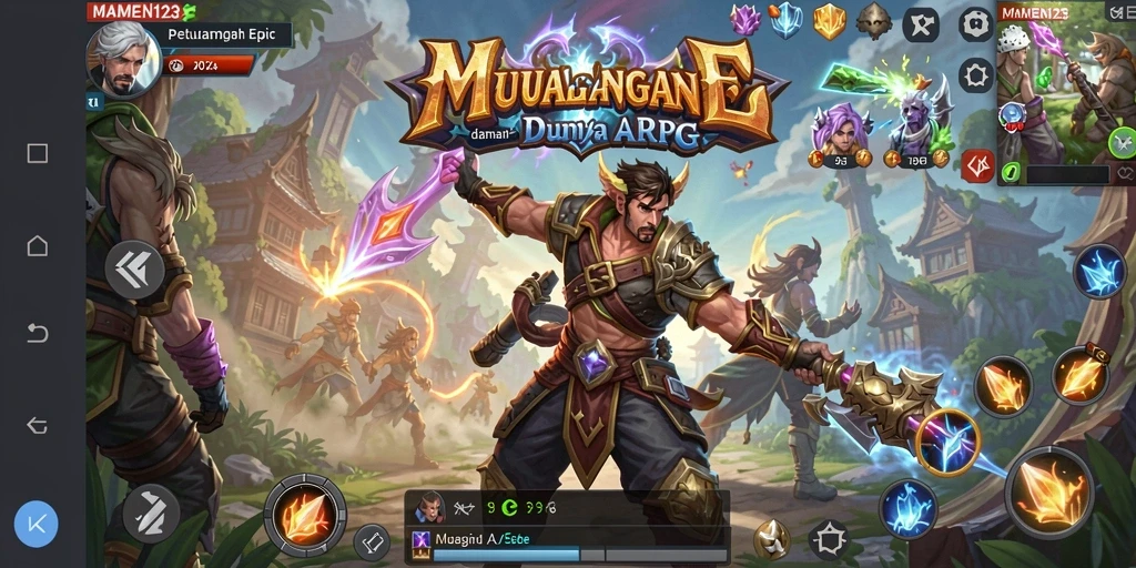 Tampilan gameplay seru dari MAMEN123 dengan aksi epik.