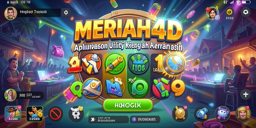 Tampilan antarmuka aplikasi MERIAH4D yang modern dan mudah digunakan.