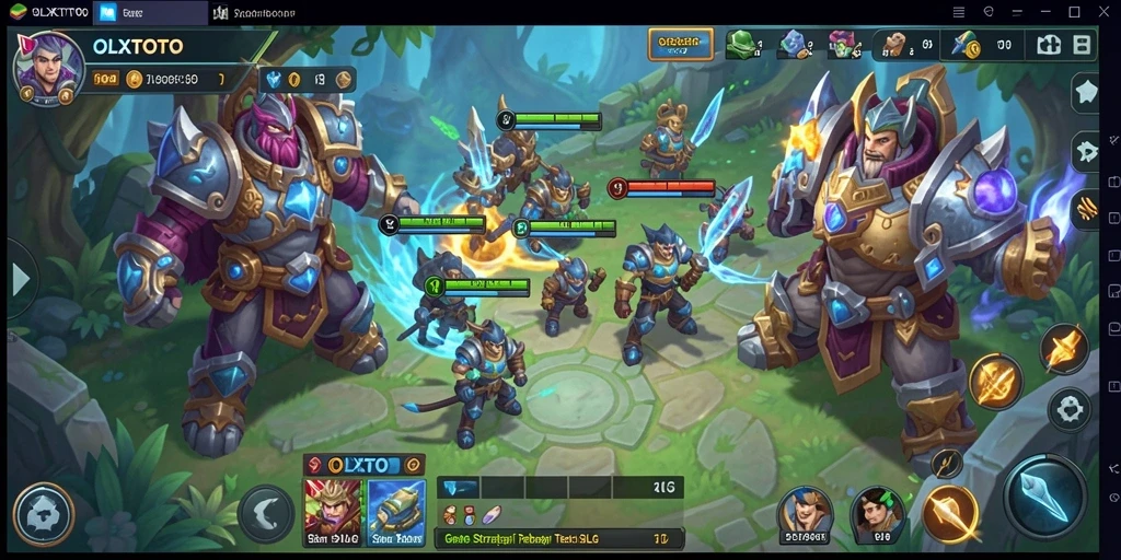 Tampilan gameplay OLXTOTO yang menegangkan dan strategis dalam dunia SLG.