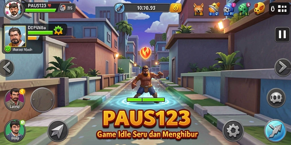 Tampilan gameplay <strong>PAUS123</strong> menunjukkan aksi Idle yang seru dan menarik.