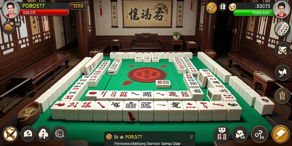 Tangkapan layar POROS77 menunjukkan gameplay Mahjong yang menarik dan menantang.