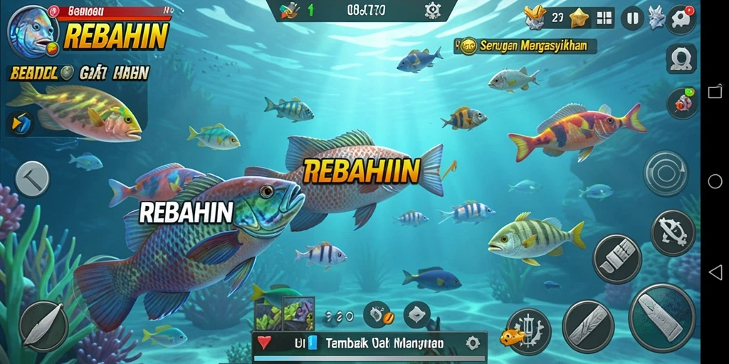 Tampilan gameplay REBAHIN yang seru dan penuh warna.
