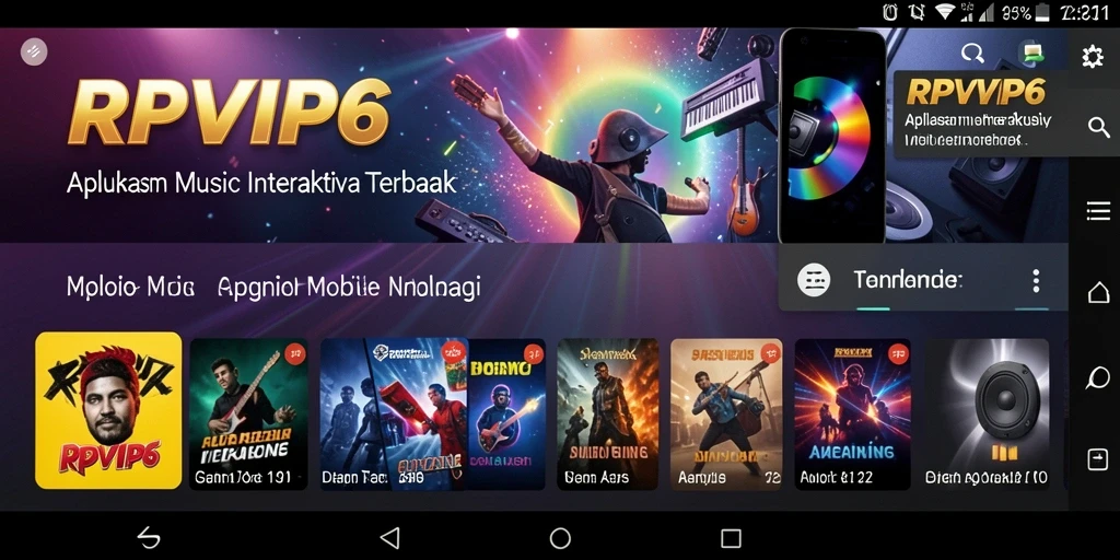 Screenshot game RPVIP6 menampilkan interaksi seru pengguna dengan lagu-lagu.