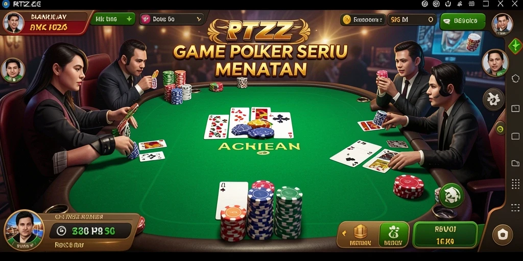 Screenshot gameplay Poker RTZZ yang penuh strategi dan keseruan.