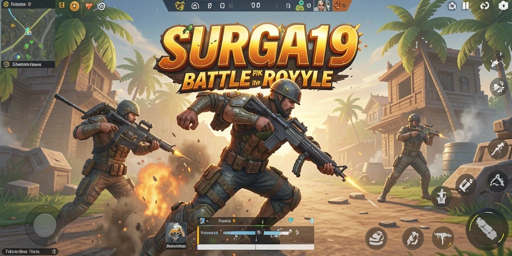 Tampilan aksi mendebarkan dari game Battle Royale SURGA19