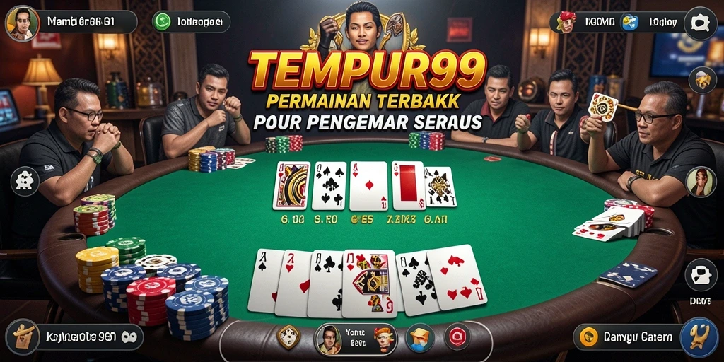 Tangkapan layar menunjukkan suasana seru permainan Poker.