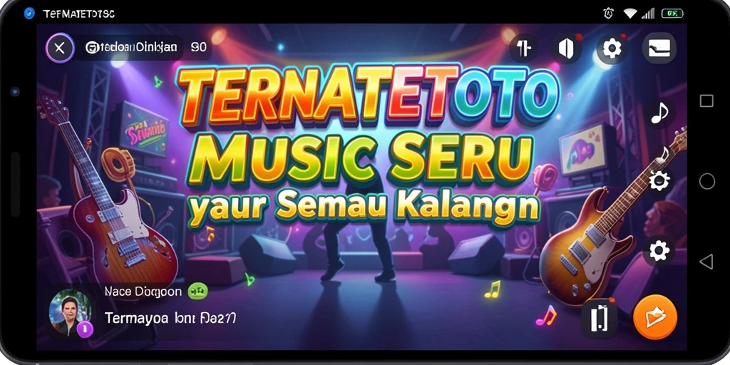 Screenshot TERNATETOTO menampilkan gameplay seru dengan berbagai pilihan musik.