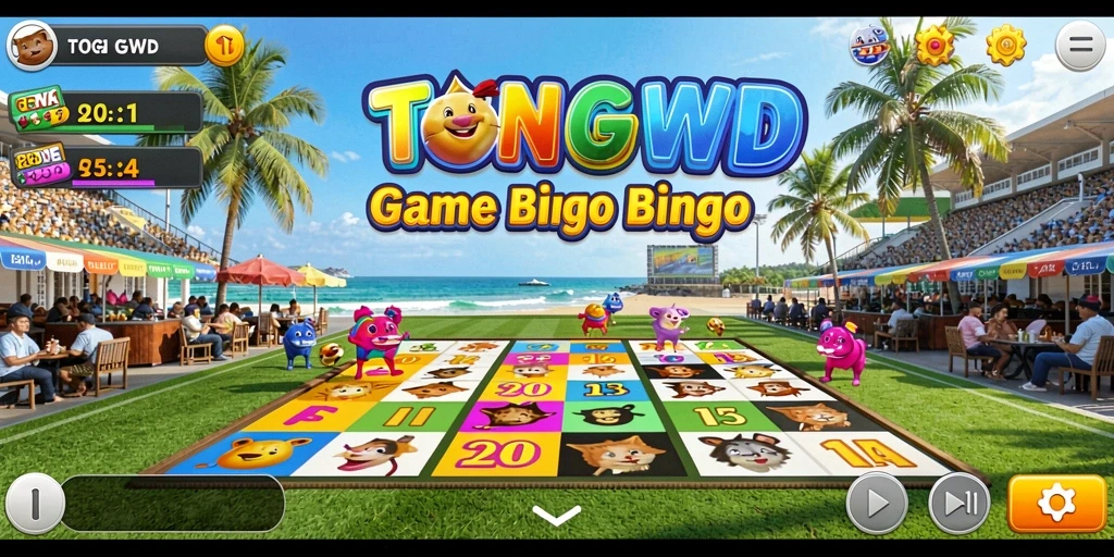 Screenshot gameplay TONGWD menampilkan pengalaman bermain Bingo yang seru.