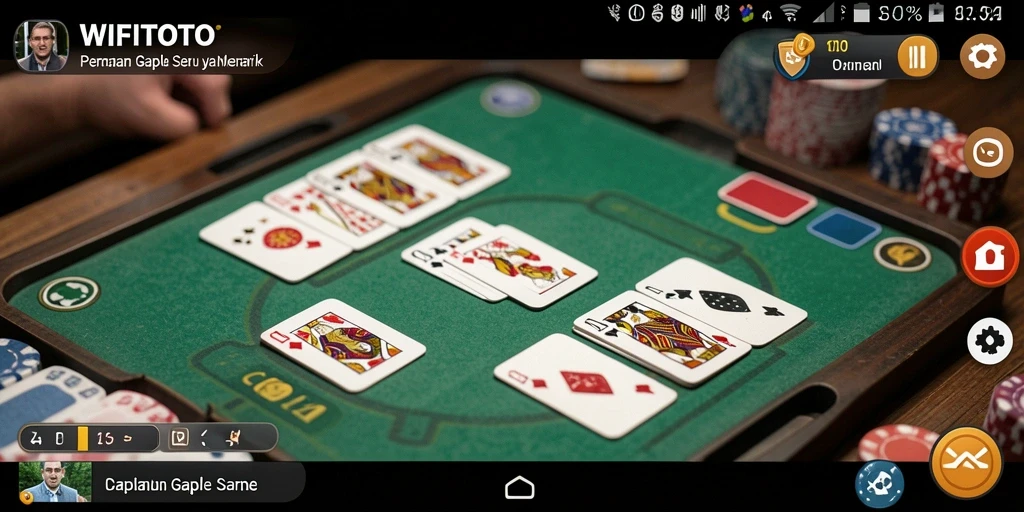 Tampilan gameplay Gaple yang seru dan interaktif di WIFITOTO.