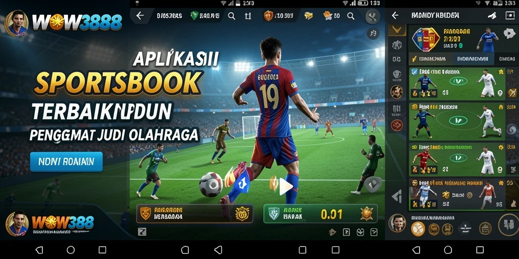 Screenshot WOW388 menampilkan antarmuka taruhan olahraga yang interaktif dan menarik.